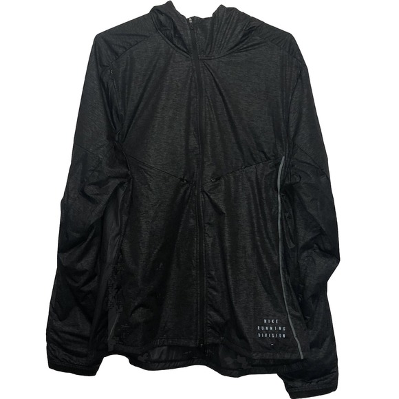 Nike Other - Nike Shield Men Size Large Running Division Hooded Full Zip Training Jacket New